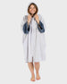 Light Grey Full-Zip Organic Towel Changing Robe