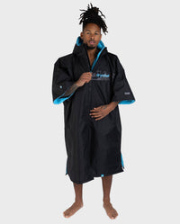 Adult Male in studio wearing black blue remix Dryrobe®