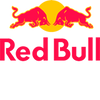 Red Bull logo with two red bulls on a yellow background