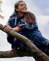 Blue Camo Orange Kids Advance Changing Robe