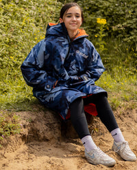 Blue Camo Orange Kids Advance Changing Robe