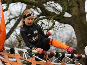 Libbie representing the UK at Spartan Kids World Championship