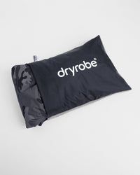 Studio Shot of Dryrobe® black grey cushion cover with LS Dryrobe® inside