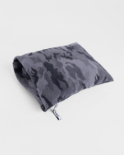 Detail Studio Shot of Dryrobe® black camo cushion cover 