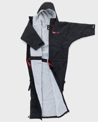 dryrobe® Adapt shown with upper and lower part attached, with inner lining on show