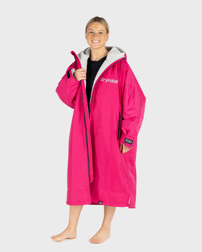 Poncho de change Advance rose/gris clair