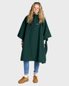 Regenfester Poncho Dunkelgrün, Einheitsgröße