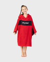REWORK - Red Black Kids Organic Towel Changing Robe