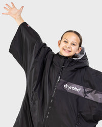 Kids black grey Dryrobe® remix in studio 