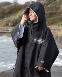 Kids black grey Dryrobe® remix by the sea 