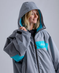 Head shot of female in studio wearing 2025 LTD edition RNLI Dryrobe®