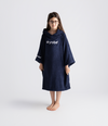 Kinder-Handtuchmantel aus Bio-Baumwolle Navy-Blau