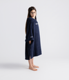 Kinder-Handtuchmantel aus Bio-Baumwolle Navy-Blau