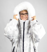 Alpine White Camo Kids Advance Changing Robe