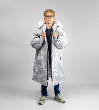 Alpine White Camo Kids Advance Changing Robe