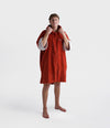 Burnt Orange Full-Zip Organic Towel Robe
