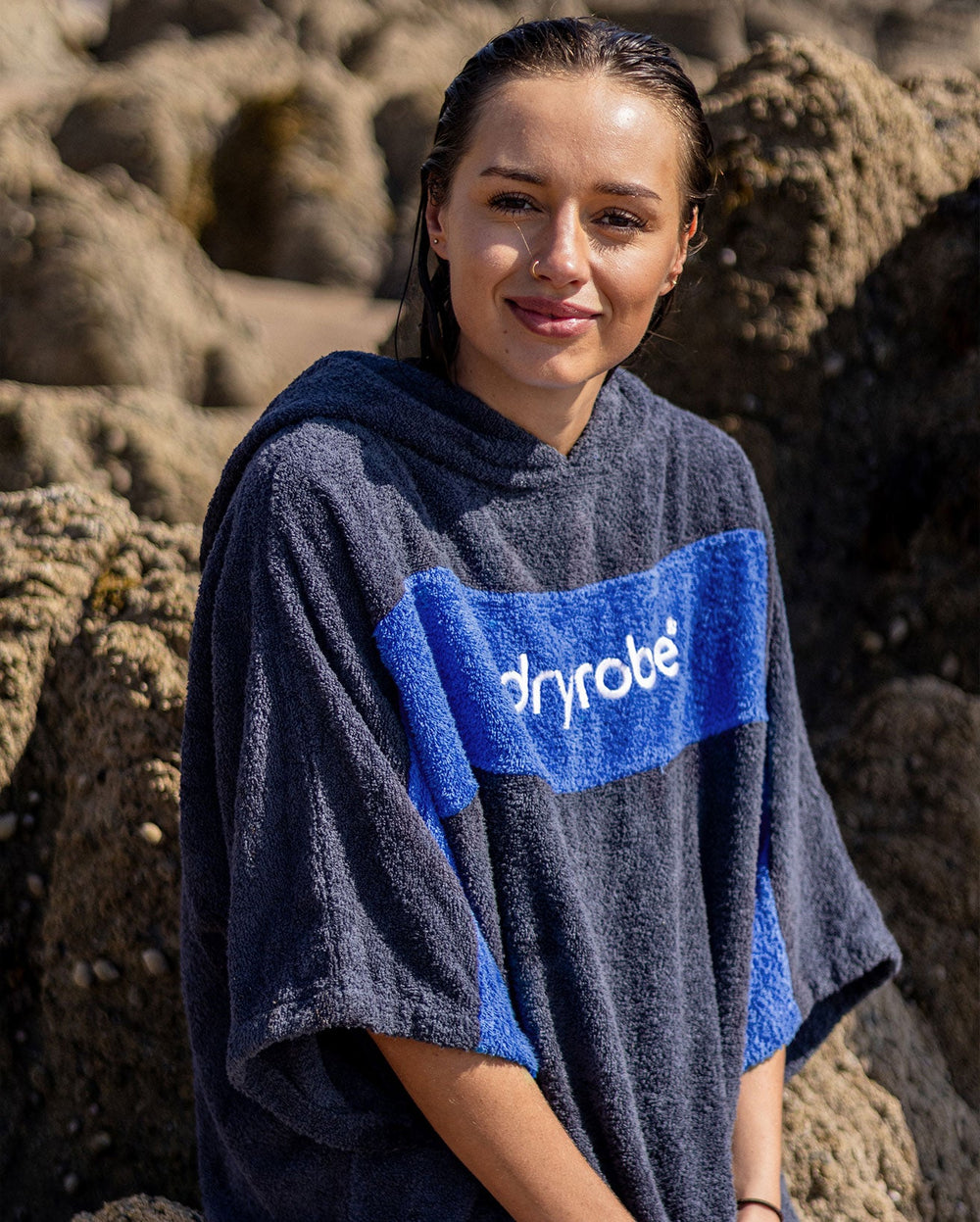 REWORK Navy Royal Blue Adult Towel Changing Robe – Dryrobe® Europe