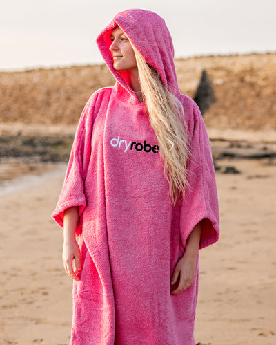 Resale - Pink Organic Cotton Towel Robe - Large