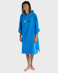 Man wearing  Cobalt Blue Organic Towel dryrobe®