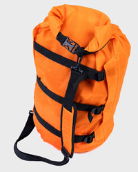 Back of dryrobe Compression Travel Bag in Orange