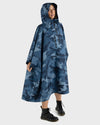 Blue One Size Camo Rainproof Poncho