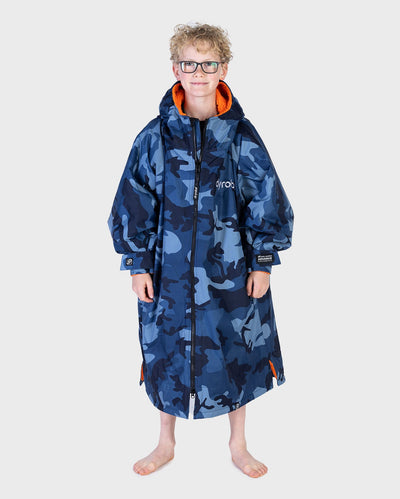 Poncho de change Advance pour enfants camouflage bleu/orange