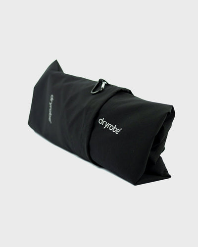 *MALE* Black dryrobe® Waterproof Poncho inside stash bag