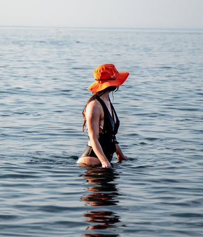 Orange dryrobe¨ Quick Dry Brimmed Hat